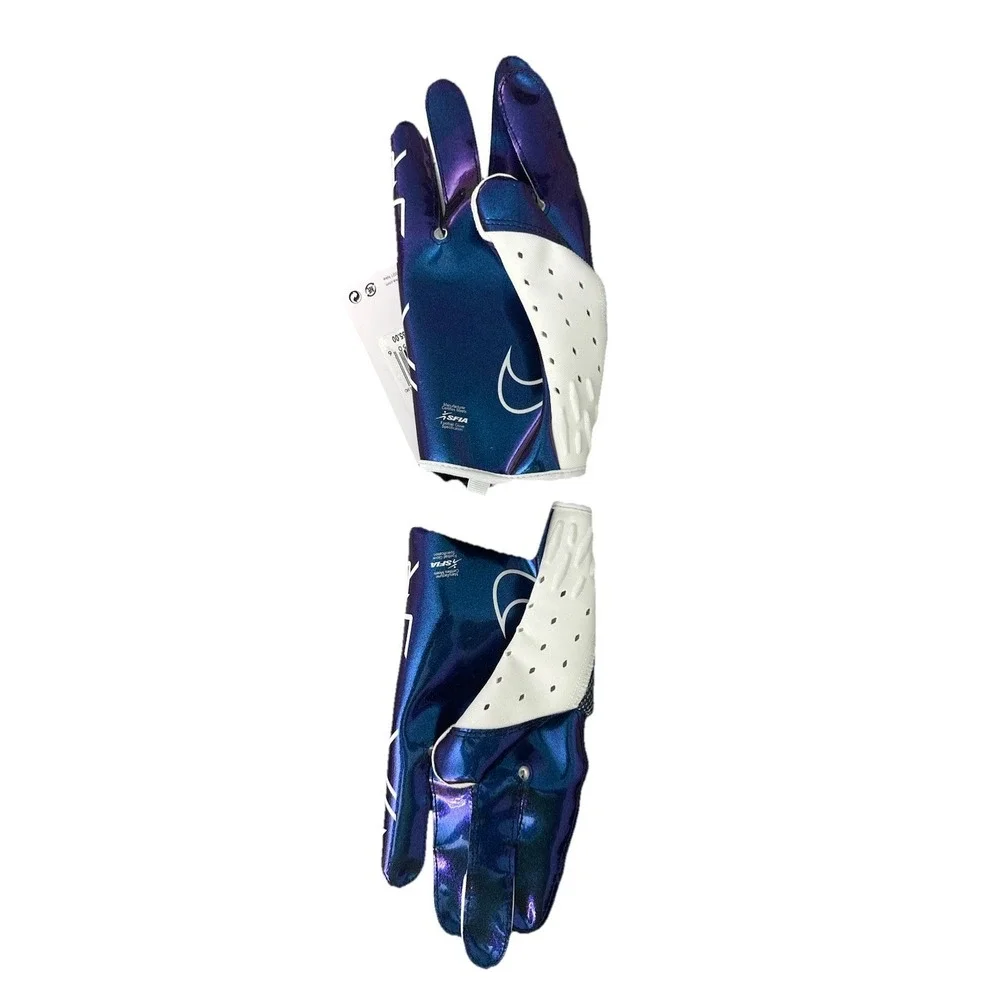 Nike Vapor Jet 7 Football‎ Receiver Gloves White Purple Iridescent Men's Medium